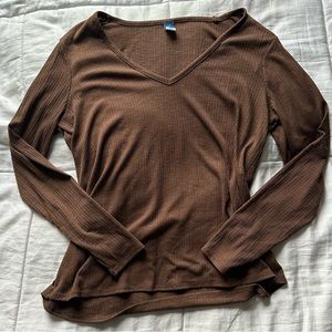 Brown long sleeve top!